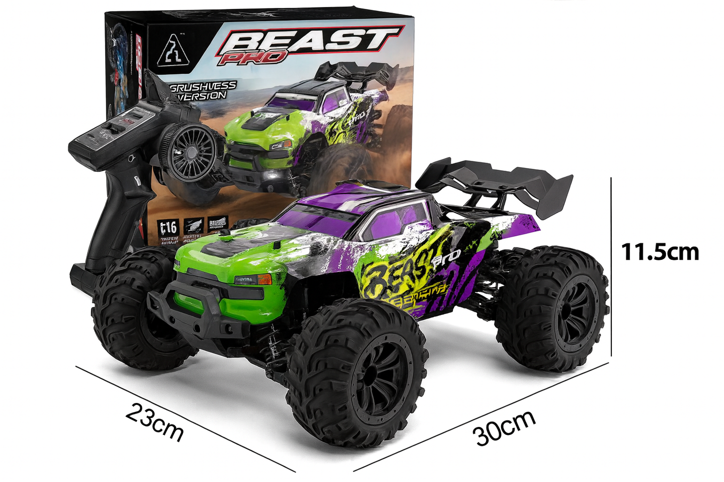 Samochód RC 4x4 na pilota – szybki terenowy auto 1:16, 40 km/h, SG116PRO