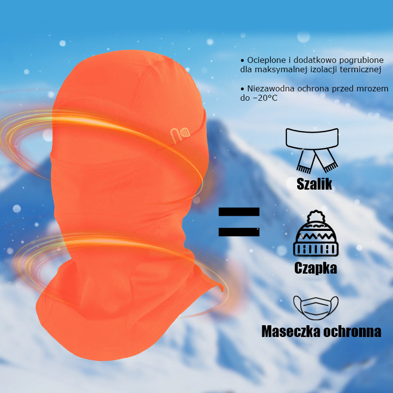 KOMINIARKA TERMOAKTYWNA SZARA – BALACLAVA OCIEPLANA BANDANA KOMIN PREZENT