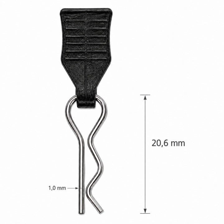 ZAWLECZKI SPINKI DO KAROSERII SAMOCHODU RC Z UCHWYTEM 1 MM ZESTAW 12 SZTUK