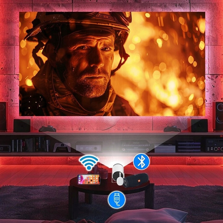 MINI PROJEKTOR HY300 SMART TV FULL HD ANDROID WIFI DO DOMU SUPER PREZENT