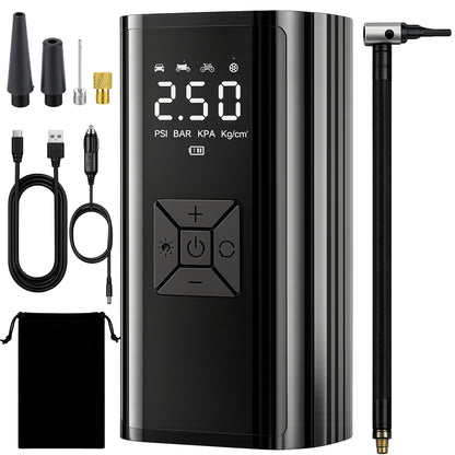 KOMPRESOR SAMOCHODOWY POMPKA ROWEROWA ELEKTRYCZNA AKUMULATOR POWERBANK Etui