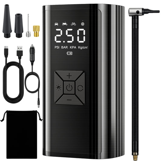 KOMPRESOR SAMOCHODOWY POMPKA ROWEROWA ELEKTRYCZNA AKUMULATOR POWERBANK Etui