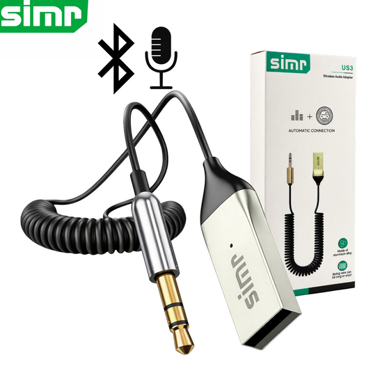 Odbiornik Bluetooth 5.0 AUX Dźwięk Audio Stereo SIMR do Samochodu Mikrofon
