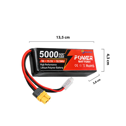 AKUMULATOR BATERIA do RC 5000mAh 3S 11,1v 60c do MJX Li-Po XT60 NewYenk