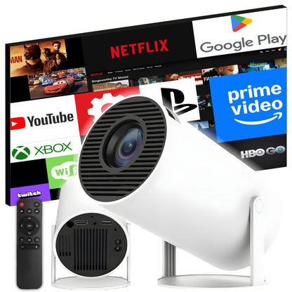 MINI PROJEKTOR HY300 SMART TV FULL HD ANDROID WIFI DO DOMU SUPER PREZENT