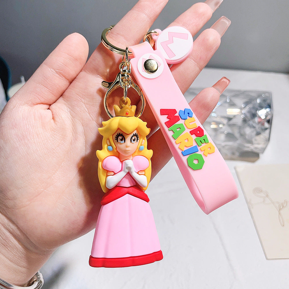 BRELOK DO KLUCZY PLECAKA BRELOCZEK POSTAĆ PRINCESS SUPER MARIO 3D SYLIKON