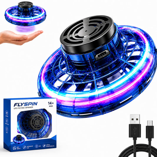 LATAJĄCY FLYING SPINNER UFO LED BUMERANG DRON STEROWANY RĘKĄ DLA DZIECI HIT