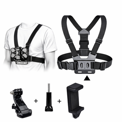 PROFESJONALNA UPRZĄŻ UCHWYT GOPRO DJI TELEFON POV 360° DO SPORTU I VLOGÓW