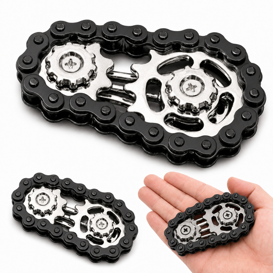 FIDGET CHAIN SPINNER METALOWY GADŻET ANTYSTRESOWY EDC RELAKS DLA DOROSŁYCH