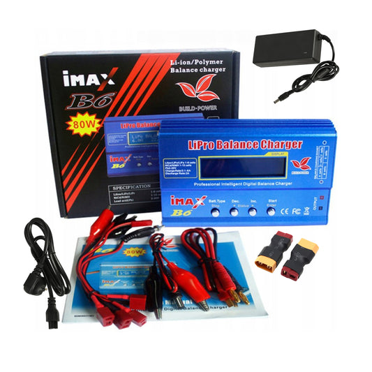 IMAX B6 80W 6A Ładowarka Modelarska LiPo Li-Ion NiMH Balancer + Zasilacz