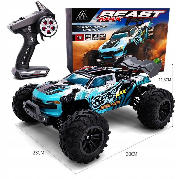 SAMOCHÓD RC 4x4 SG116MAX ZDALNIE STEROWANY SZYBKIE MOCNE AUTO 1:16 80 KMH
