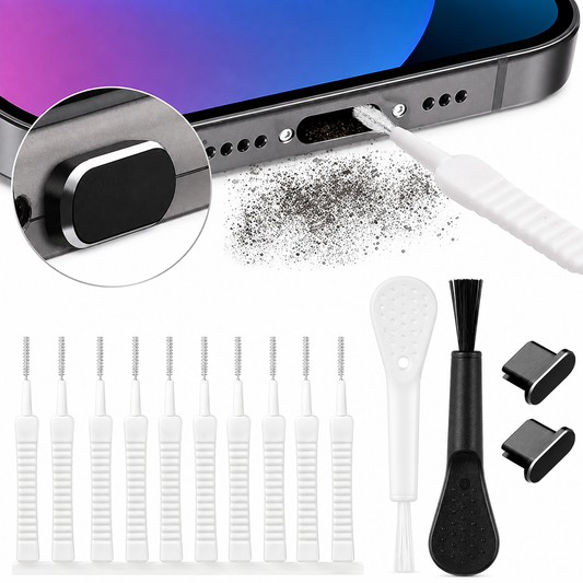 CZYŚCIK DO PORTU ŁADOWANIA USB-C DO TELEFONU SZCZOTECZKI 2 ZAŚLEPKI 14 EL