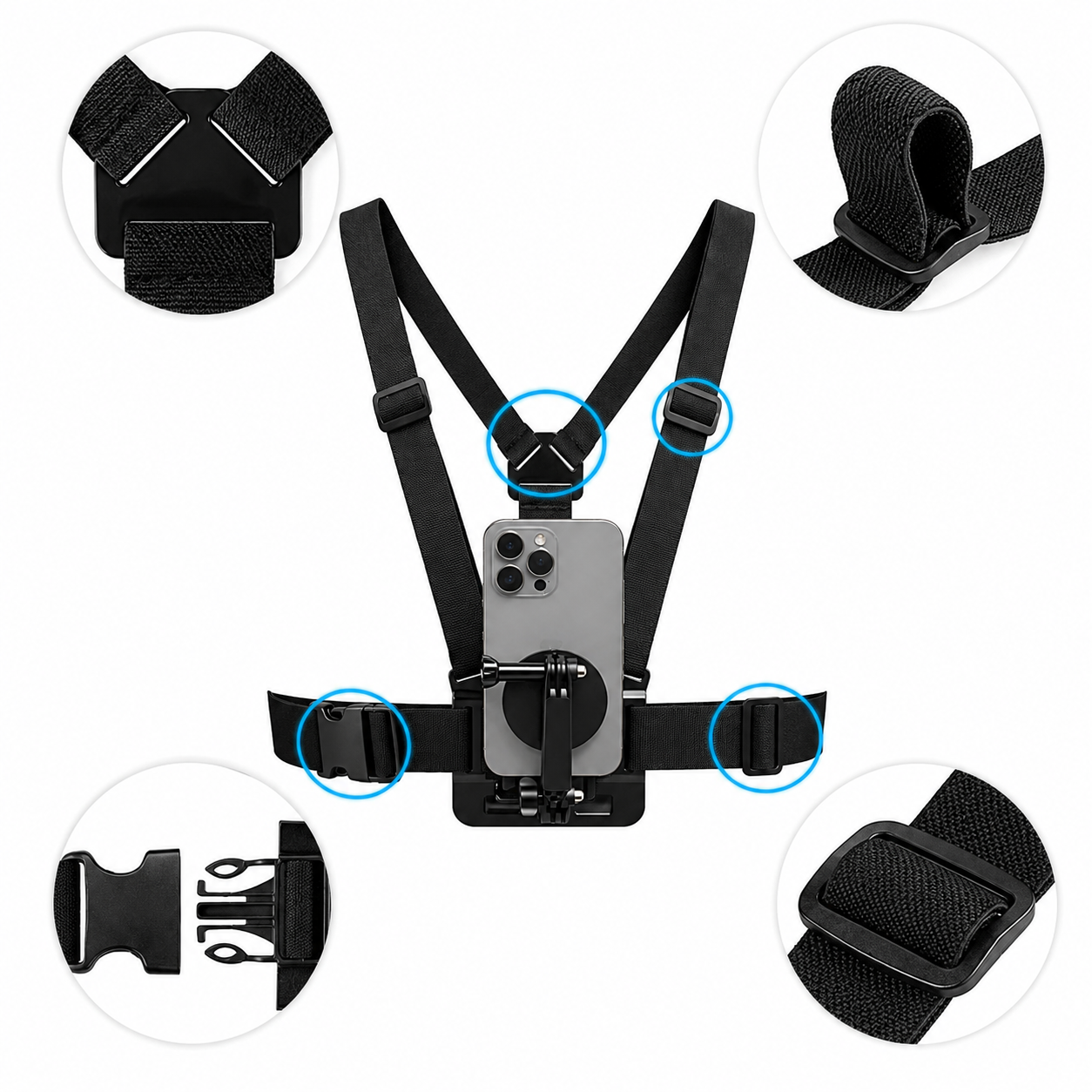 Szelki Uchwyt MagSafe na Klatkę Piersiową do Iphone Kamery GoPro Uchwyt