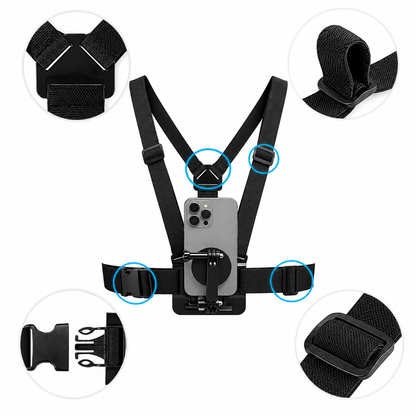 Szelki Uchwyt MagSafe na Klatkę Piersiową do Iphone Kamery GoPro Uchwyt