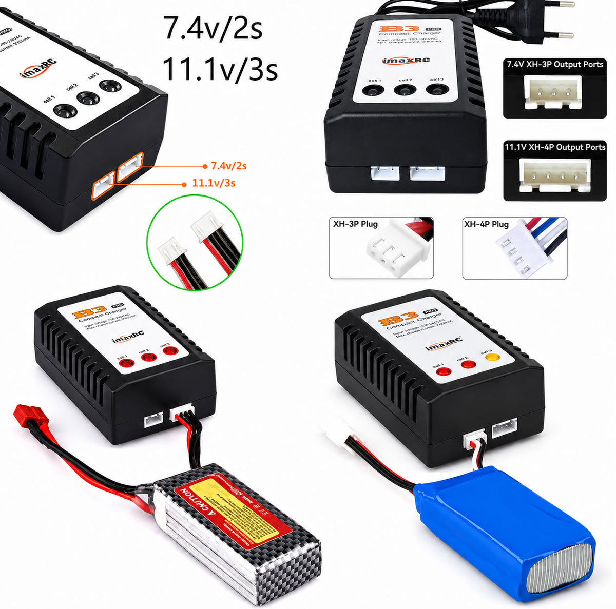 Ładowarka balanser IMAX B3 Pro LiPo Li-Ion 2S 3S 7,4-11,1V 800mA RC 230V