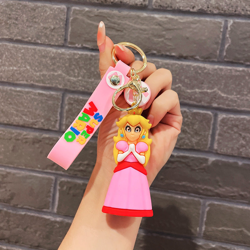 BRELOK DO KLUCZY PLECAKA BRELOCZEK POSTAĆ PRINCESS SUPER MARIO 3D SYLIKON