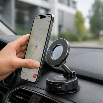 Uchwyt do Telefonu MagSafe Vacuum Magnetyczny Samochodowy z Przyssawką 360
