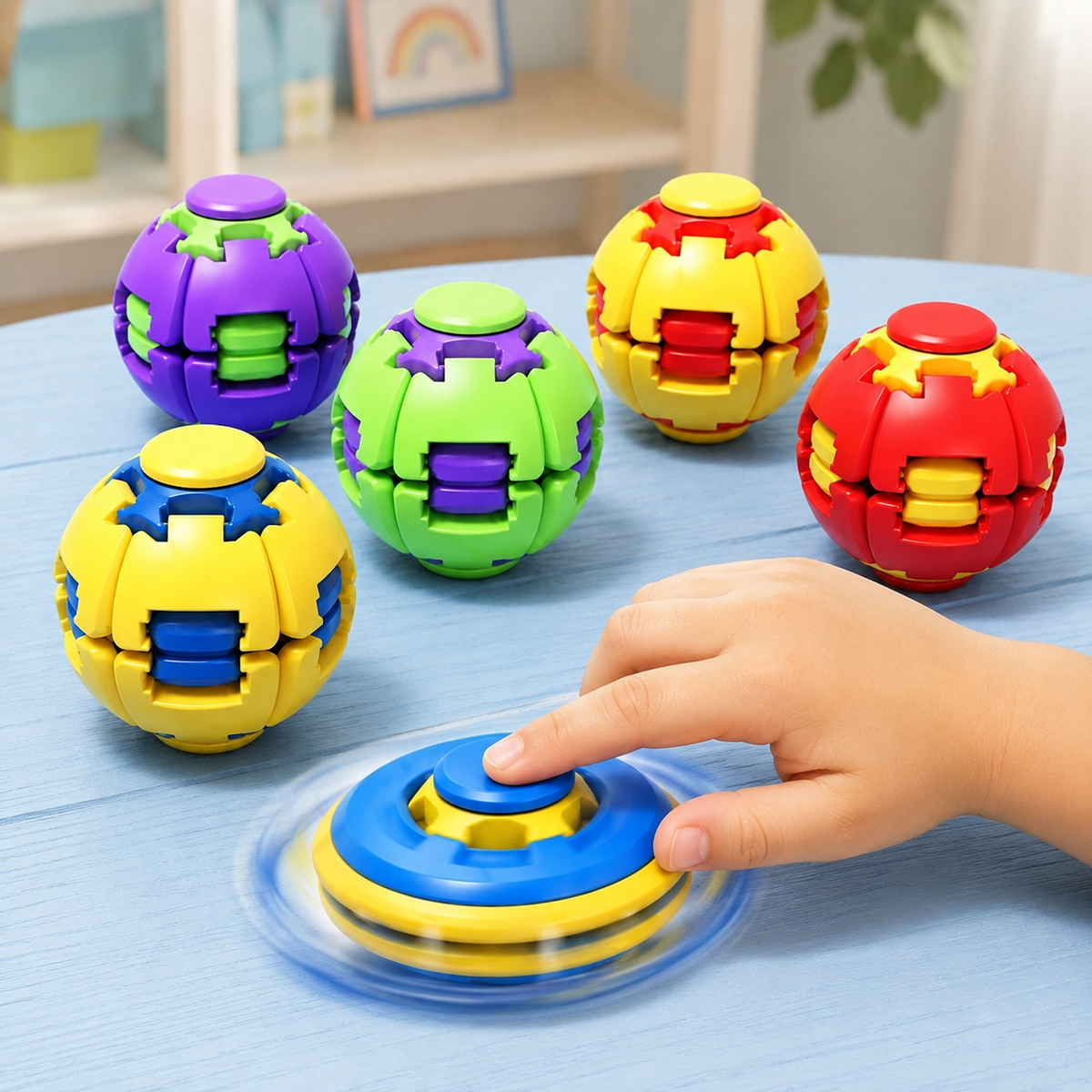 Zabawka antystresowa Spinner piłka Press Spin sensoryczna Fidget obrotowa