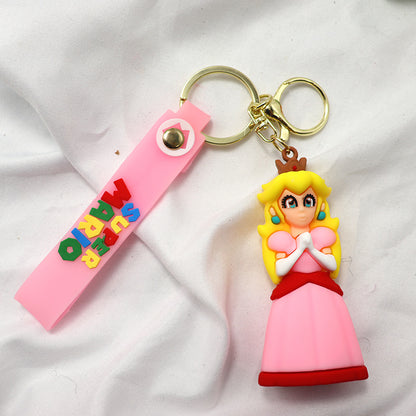 BRELOK DO KLUCZY PLECAKA BRELOCZEK POSTAĆ PRINCESS SUPER MARIO 3D SYLIKON