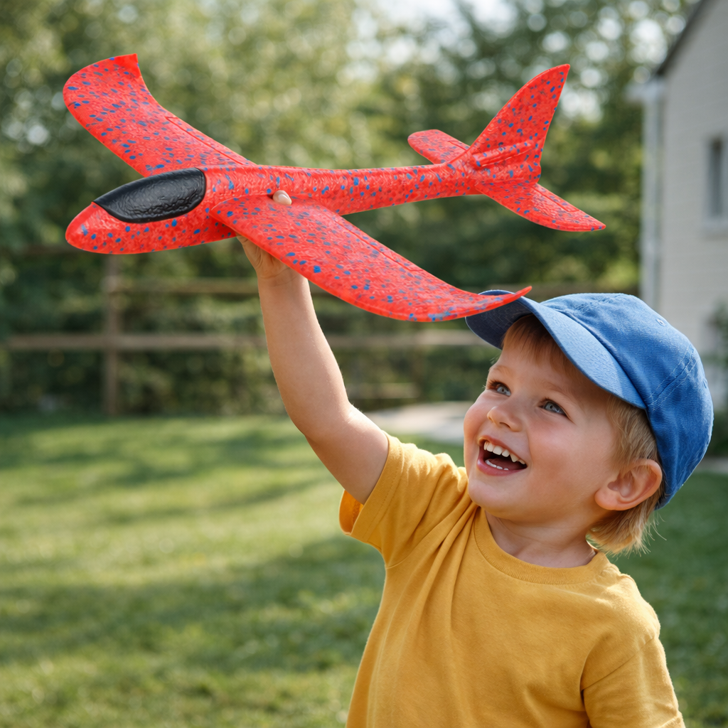Samolot styropianowy rzutka szybowiec duża 48 cm lekka zabawka dla dzieci