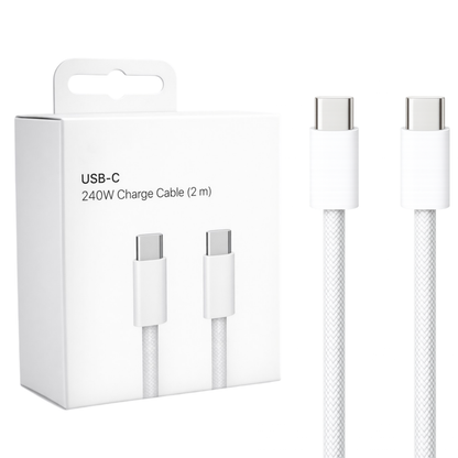 ZESTAW SZYBKA ŁADOWARKA DO APPLE 40W + KABEL 200CM 240W PD USB-C DO IPHONE
