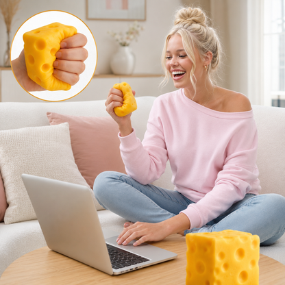 GNIOTEK ANTYSTRESOWY SER ŻÓŁTY KOSTKA SQUISHY MOCHI ZABAWKA DO ŚCISKANIA