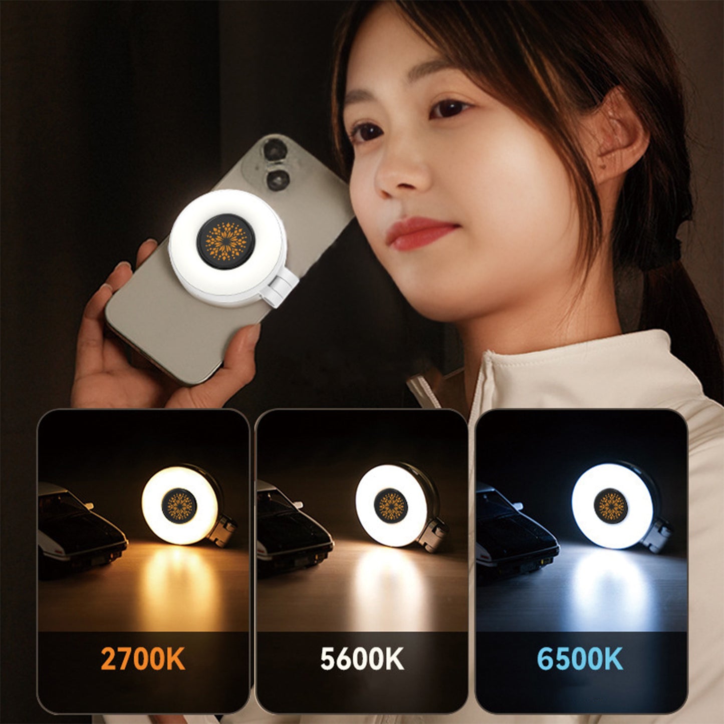 LAMPA LED SELFIE MagSafe DO iPhone SMARTFON USB-C 180°