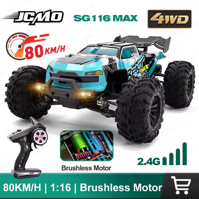 SAMOCHÓD RC 4x4 SG116MAX ZDALNIE STEROWANY SZYBKIE MOCNE AUTO 1:16 80 KMH
