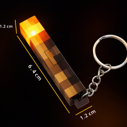 MINI LATARKA LED BRELOK MINECRAFT POCHODNIA USB GADŻET DO KLUCZY I PLECAKA