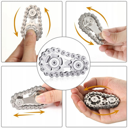 FIDGET CHAIN SPINNER METALOWY GADŻET ANTYSTRESOWY EDC RELAKS DLA DOROSŁYCH