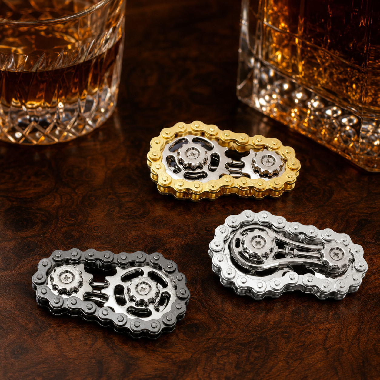 FIDGET CHAIN SPINNER METALOWY GADŻET ANTYSTRESOWY EDC RELAKS DLA DOROSŁYCH