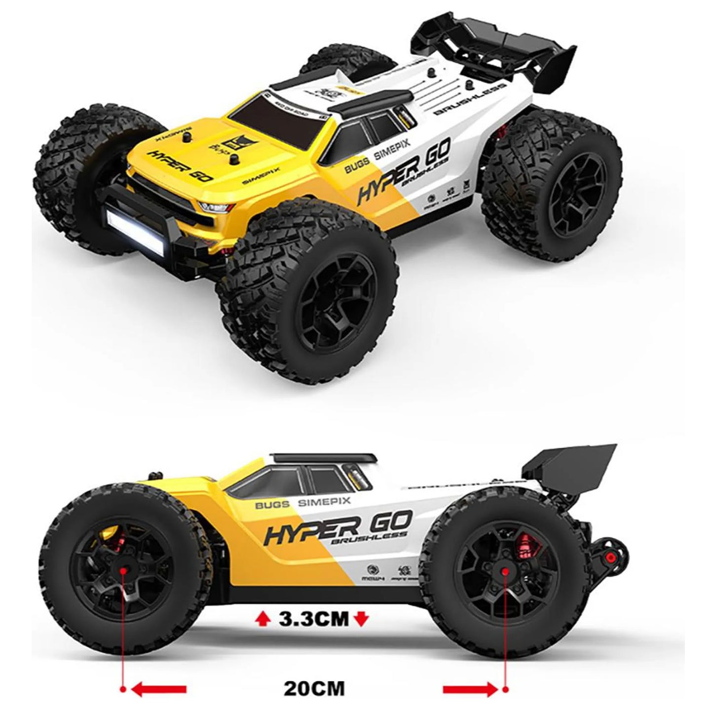 Samochód Zdalnie Sterowany 1:14 MJX Hyper GO 14207 SZYBKIE MOCNE AUTO 80KMH