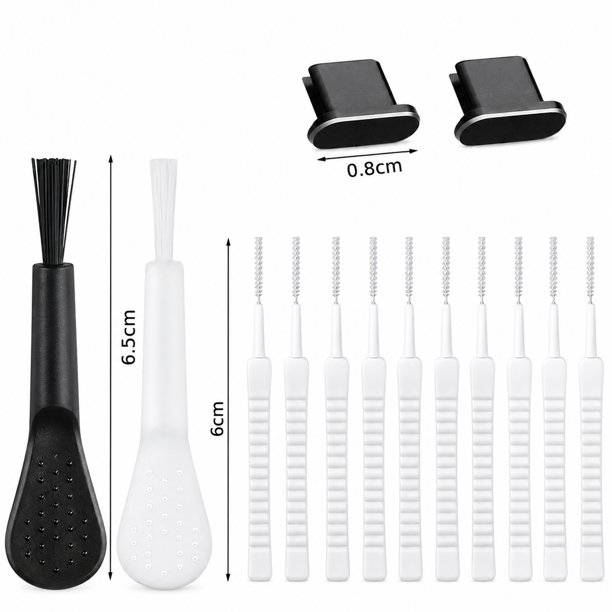 CZYŚCIK DO PORTU ŁADOWANIA USB-C DO TELEFONU SZCZOTECZKI 2 ZAŚLEPKI 14 EL