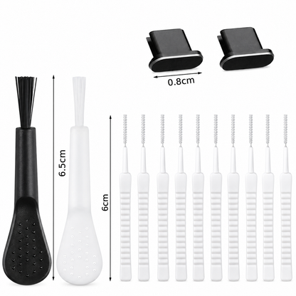 CZYŚCIK DO PORTU ŁADOWANIA USB-C DO TELEFONU SZCZOTECZKI 2 ZAŚLEPKI 14 EL